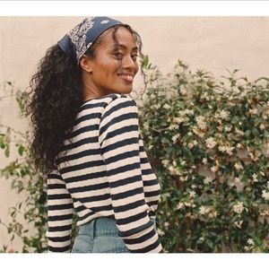 Doen Paola Tee XS Navy Stripe